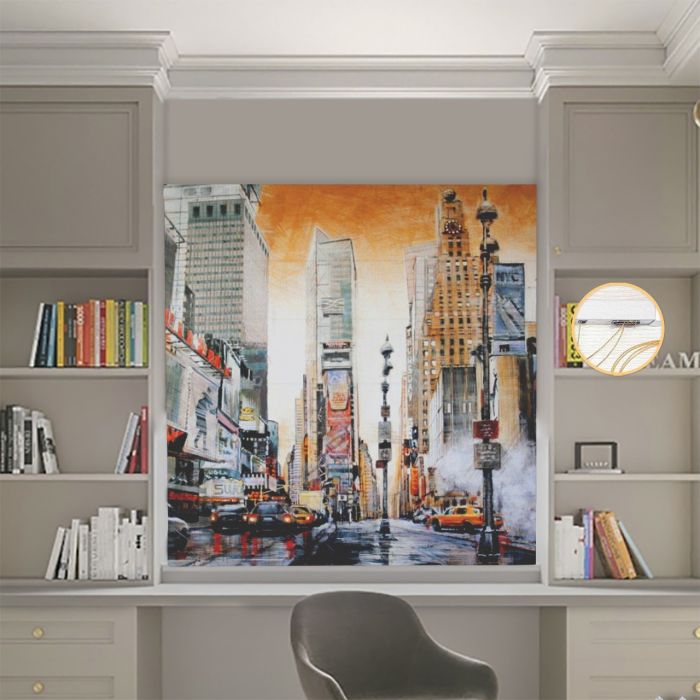 Римська штора з фотодруком Місто 00-018 Блекаут