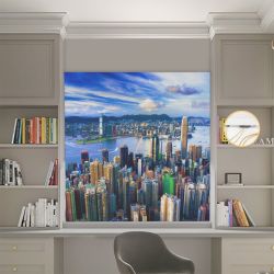 Римська штора з фотодруком Місто 00-057 Блекаут