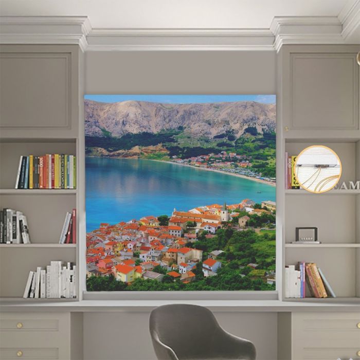 Римська штора DECOLIV Фотопечать Город  Блэкаут 300*170