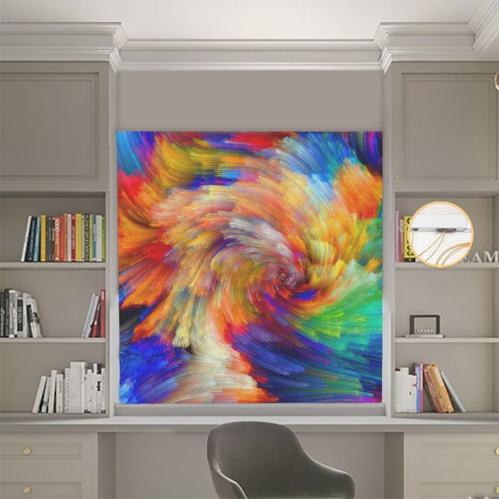 Римська штора DECOLIV Фотопечать Абстракции  Блэкаут 270*170