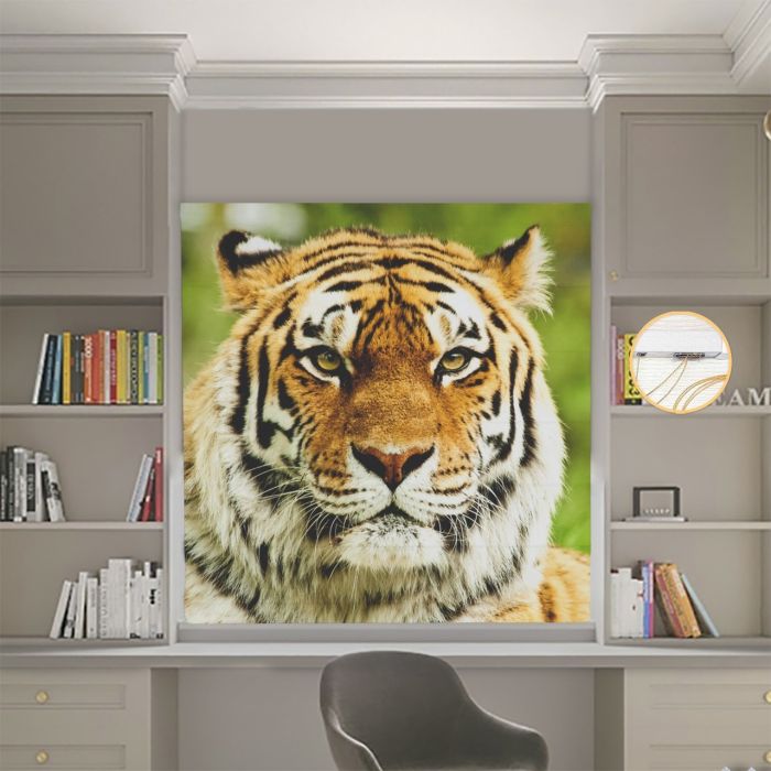 Римська штора DECOLIV Фотопечать Тигр  Блэкаут 200*170