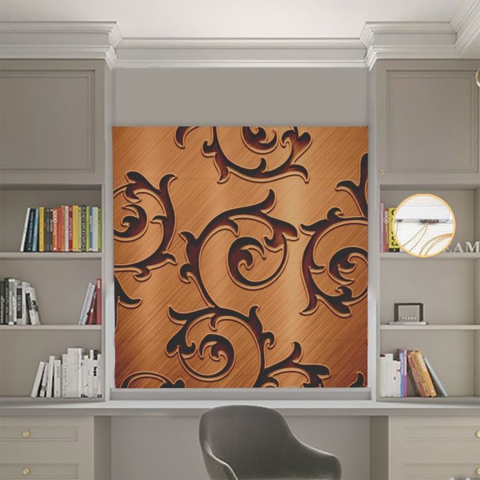 Римська штора з фотодруком Вензеля 00-122 Блекаут