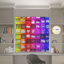 Римська штора з фотодруком Абстракції 00-283 Блекаут