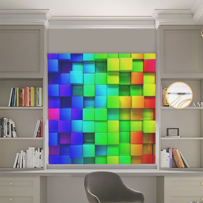 Римська штора DECOLIV Фотопечать Абстракции  Блэкаут 100*170