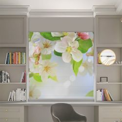 Римська штора з фотодруком Квіти 00-015 Блекаут