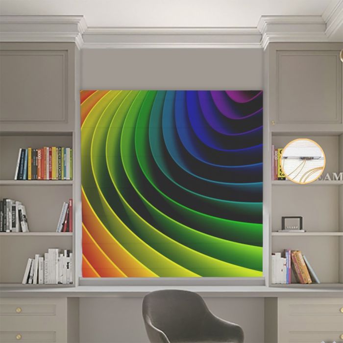 Римська штора з фотодруком Абстракції 00-373 Блекаут