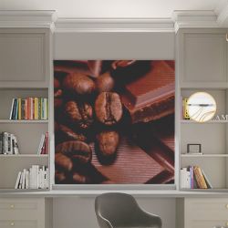 Римська штора з фотодруком Кавові зерна Блекаут