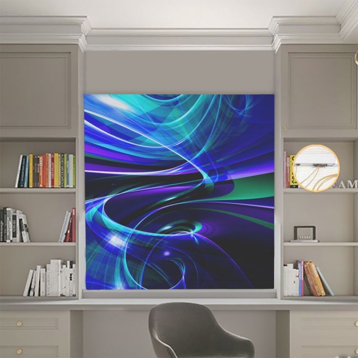 Римська штора DECOLIV Фотопечать Абстракции  Блэкаут 110*170