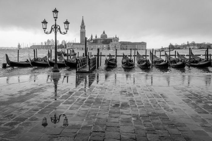 Римська штора з ланцюжковим карнизом Фотодрук Набережна Блекаут