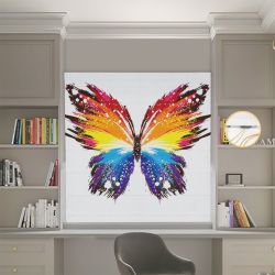 Римська штора з фотодруком Метелики 00-603 Блекаут