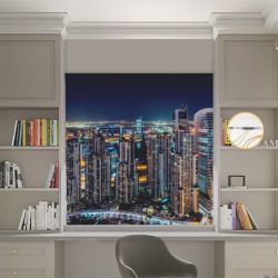 Римська штора з фотодруком Місто 01-187 Блекаут