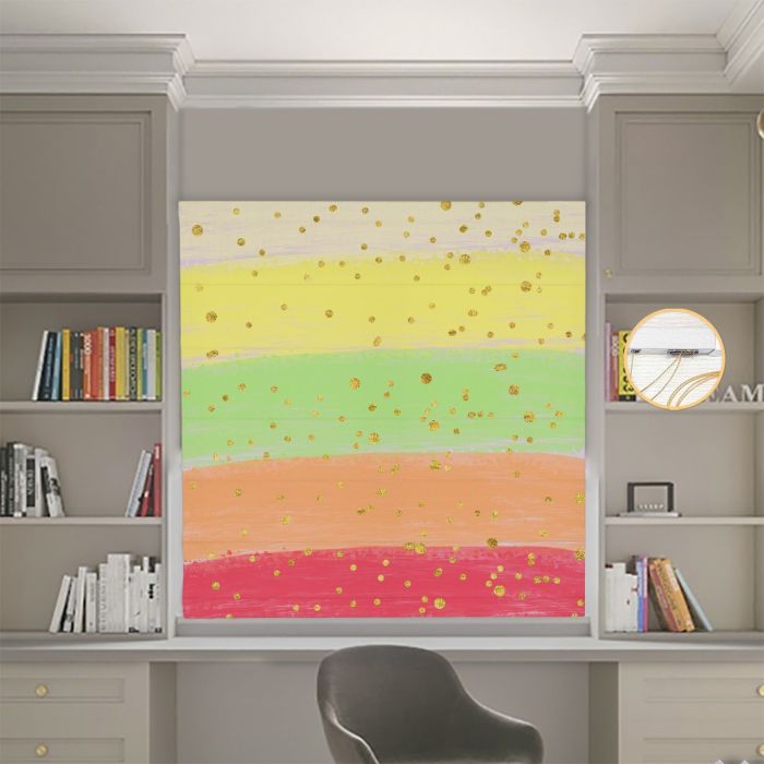 Римська штора з фотодруком Смуги Блекаут