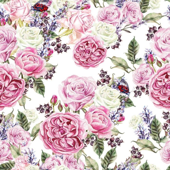 Римська штора з фотодруком Квіти 00-017 Блекаут