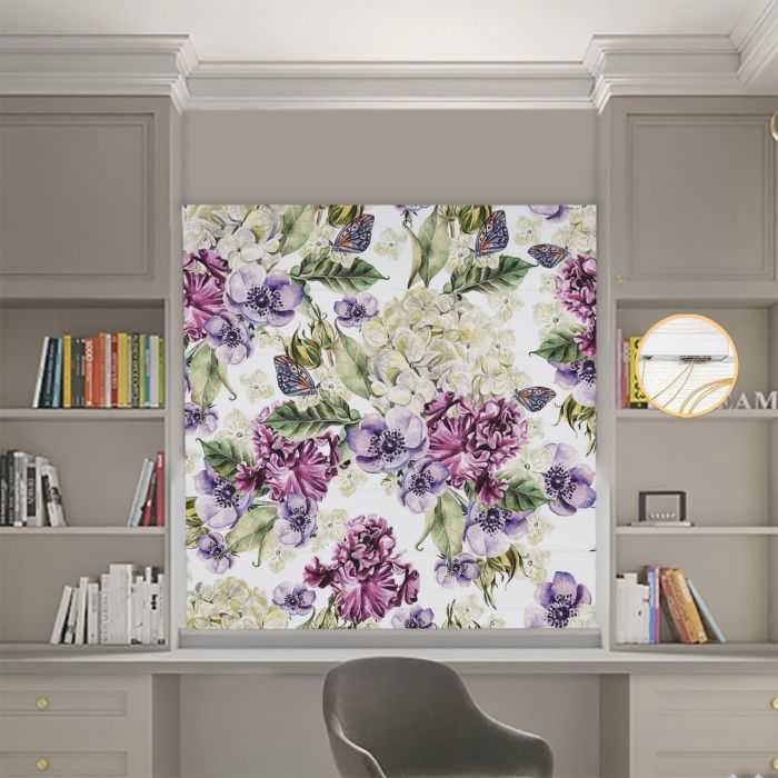 Римська штора DECOLIV Фотопечать кольори  Блэкаут 110*170