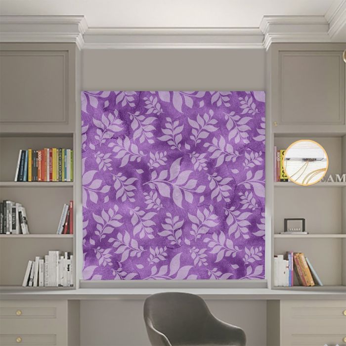 Римська штора з фотодруком Листя 00-092 Блекаут