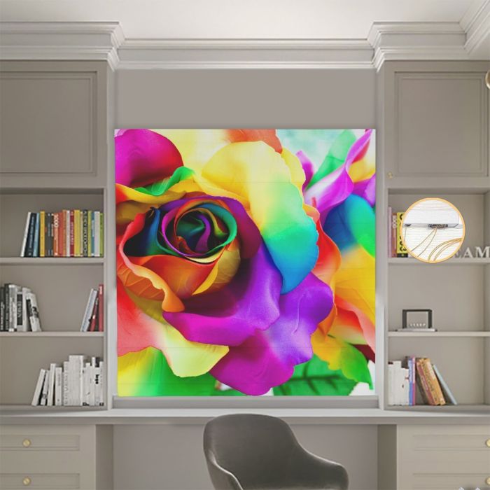 Римська штора з фотодруком Квітка 00-012 Блекаут