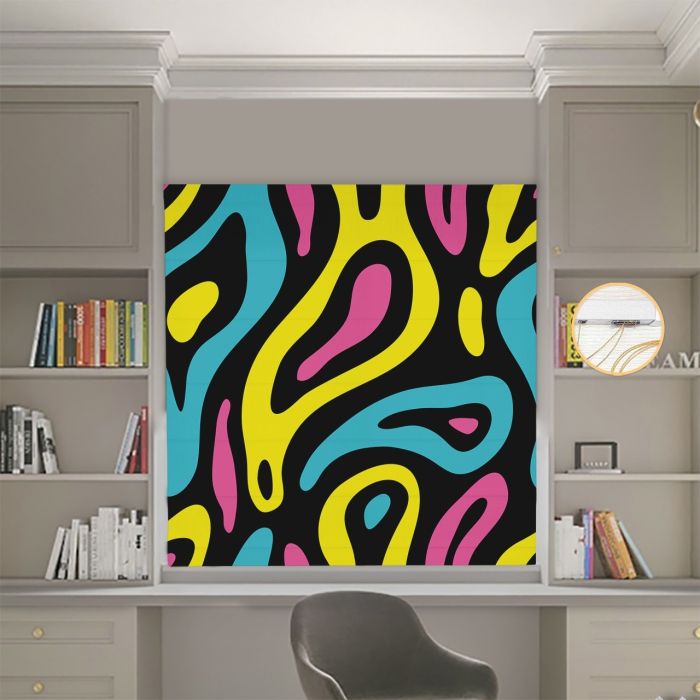 Римська штора DECOLIV Фотопечать Абстракции  Блэкаут 100*170