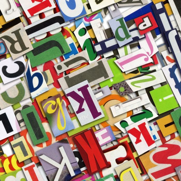 Римська штора з фотодруком Літери  08-113 Блекаут