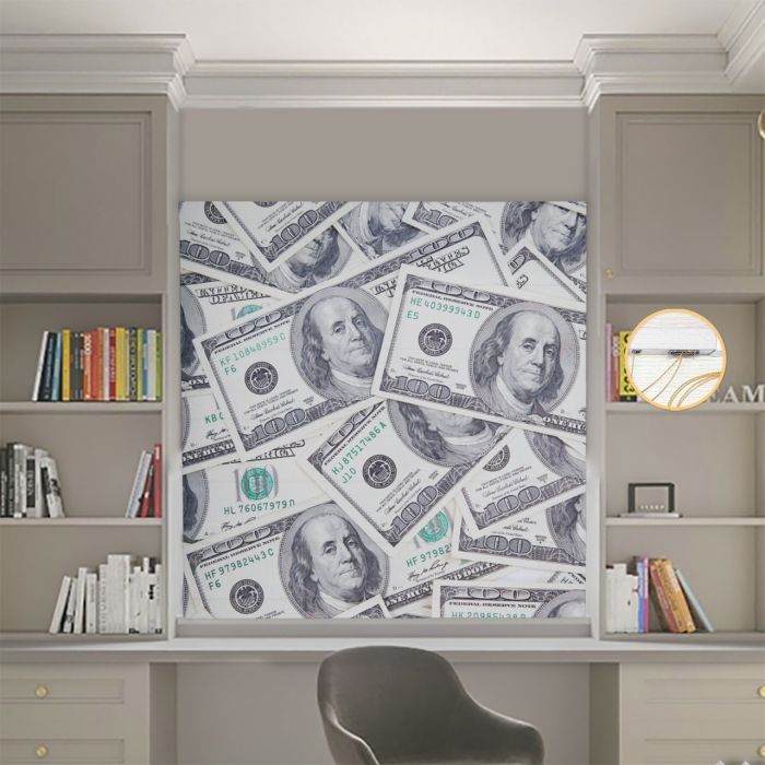 Римська штора з фотодруком Гроші 11-062 Блекаут