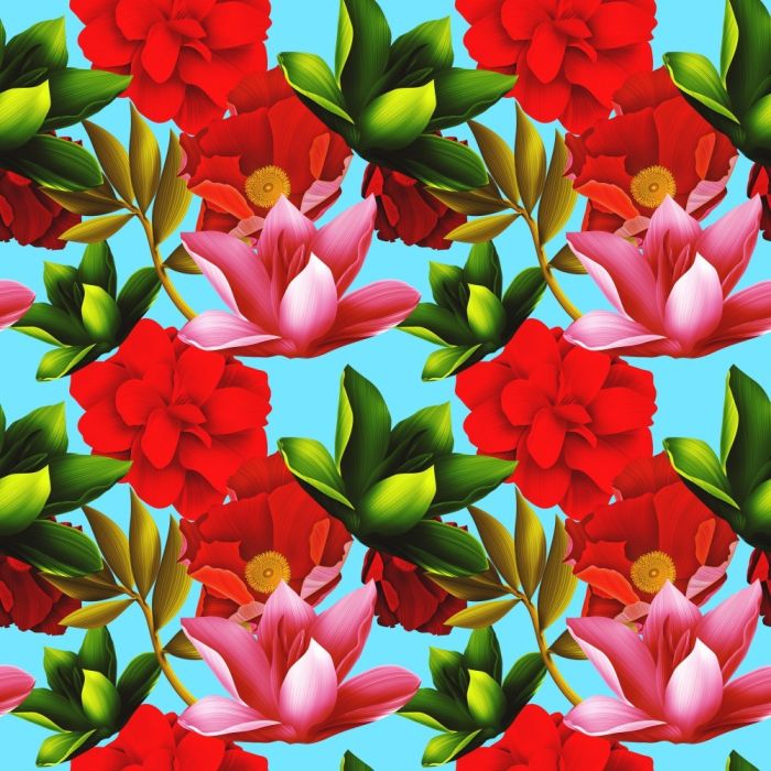 Римська штора з фотодруком Квіти 00-021 Блекаут