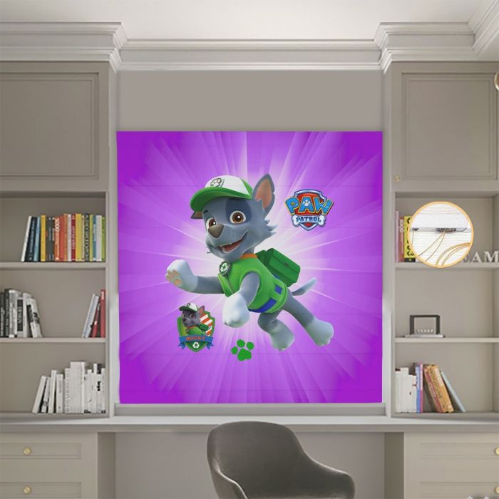 Римська штора з ланцюжковим карнизом Фотодрук Щенячий патруль 01 Блекаут