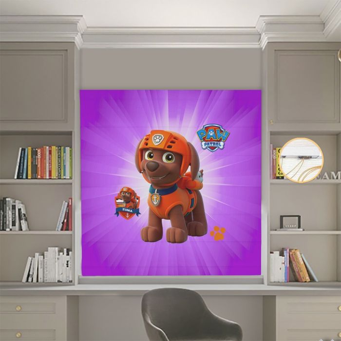 Римська штора з фотодруком Щенячий патруль 05 Блекаут