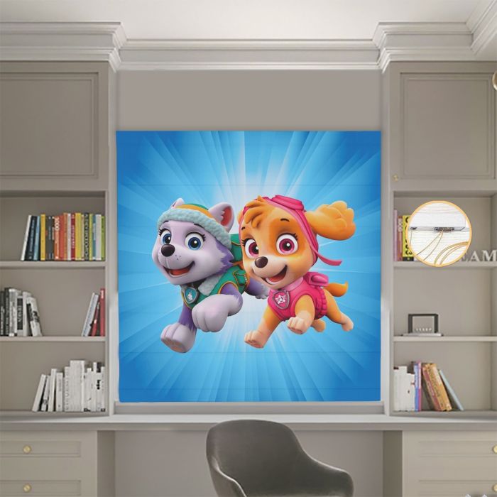 Римська штора DECOLIV Фотопечать Щенячий патруль  Блэкаут 160*170