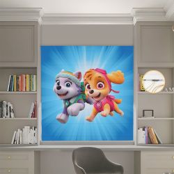 Римська штора з ланцюжковим карнизом Фотодрук Щенячий патруль 08 Блекаут