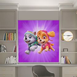 Римська штора з ланцюжковим карнизом Фотодрук Щенячий патруль 09 Блекаут