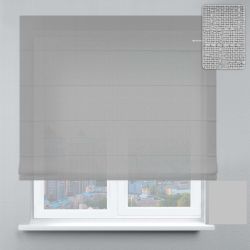 Римська штора Льон з ланцюжковим карнизом з відливом сірим