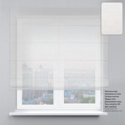 Римська штора Тюль натурель із ланцюжковим карнизом шампань