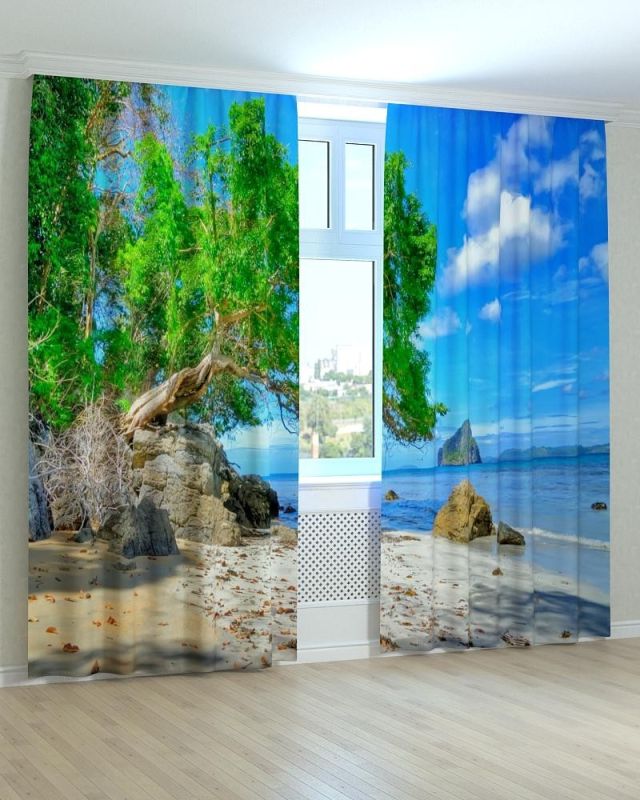 Фотоштори DECOLIV Пейзаж Принт 00-005 Тюль