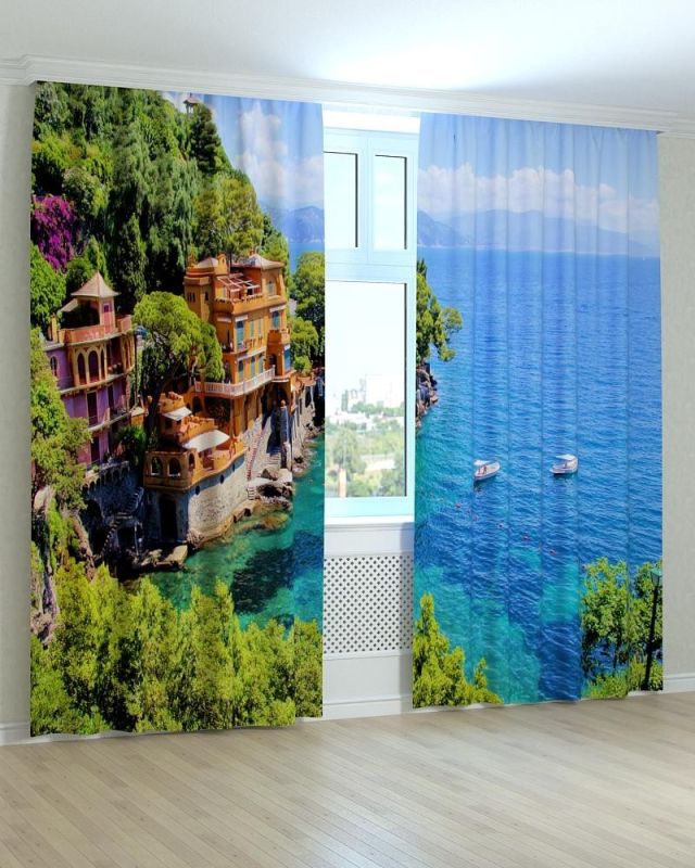 Фотоштори DECOLIV Пейзаж Принт 00-102 Тюль