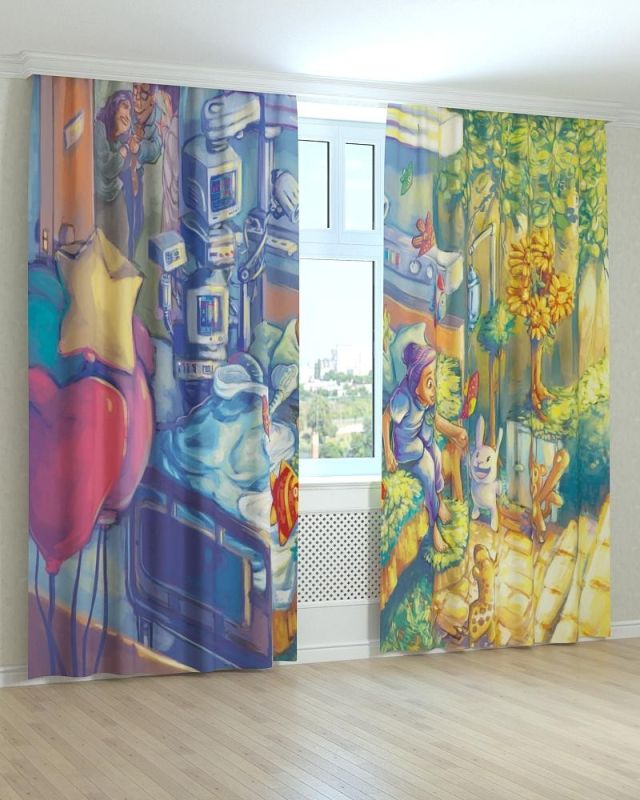 Фотоштори DECOLIV Дитячі Принт 01-043 Тюль