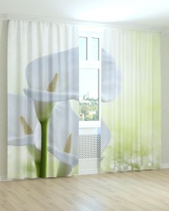 Фотоштори DECOLIV Квіти Принт 02-009 Тюль