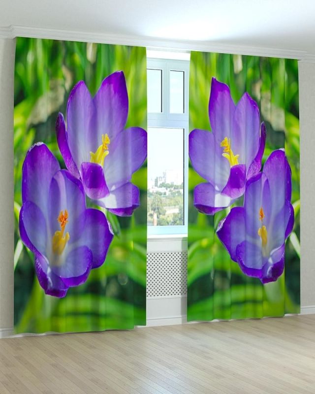 Фотоштори DECOLIV Квіти Принт 02-020 Блекаут