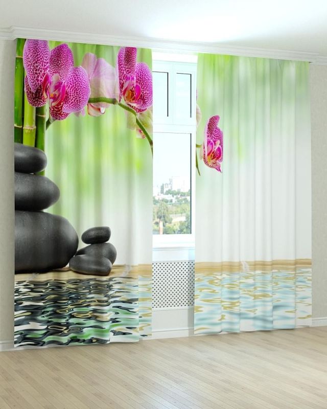 Фотоштори DECOLIV Квіти Принт 02-028 Блекаут