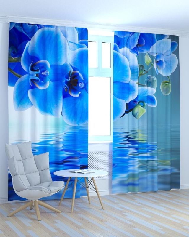 Фотоштори DECOLIV Квіти Принт 02-049 Блекаут