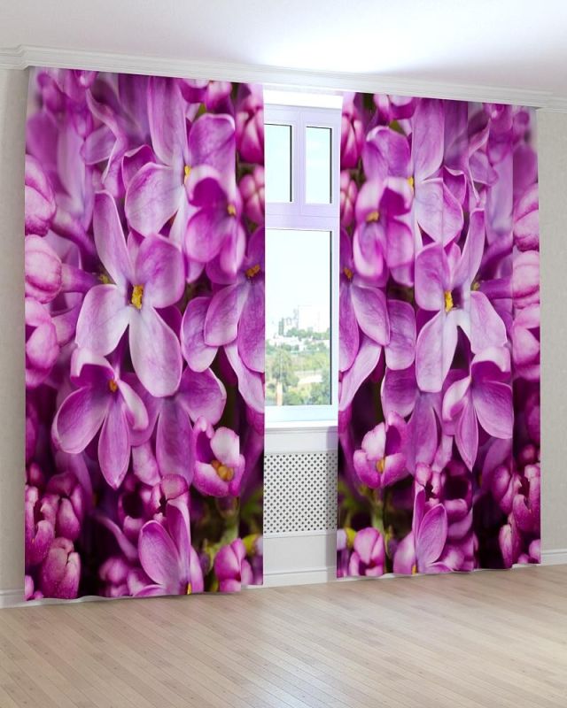 Фотоштори DECOLIV Квіти Принт 02-051 Блекаут