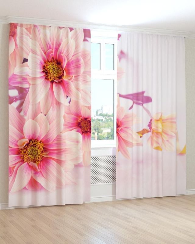 Фотоштори DECOLIV Квіти Принт 02-071 Тюль