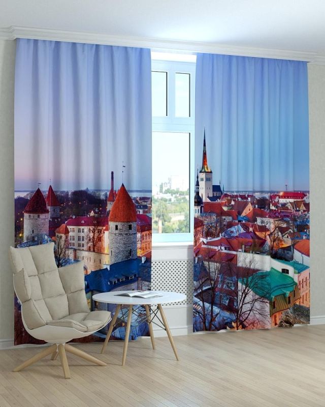 Фотоштори DECOLIV Місто Принт 06-011 Тюль