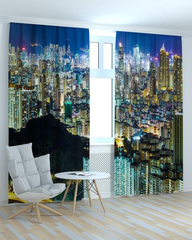 Фотоштори DECOLIV Місто Принт 06-034 Тюль