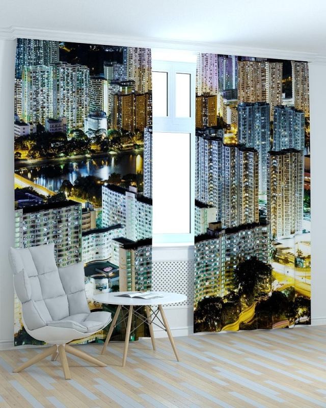 Фотоштори DECOLIV Місто Принт 06-035 Тюль