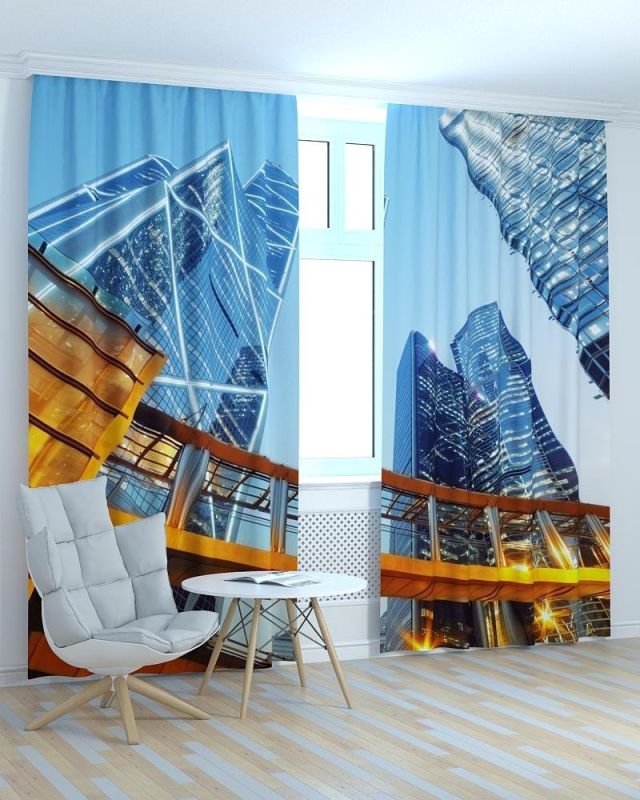 Фотоштори DECOLIV Місто Принт 06-043 Тюль