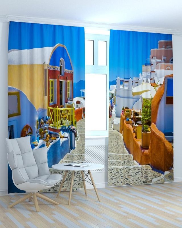 Фотоштори DECOLIV Місто Принт 06-044 Тюль