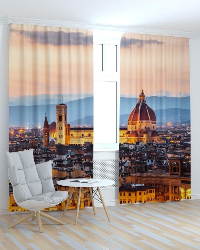 Фотоштори DECOLIV Місто Принт 06-054 Тюль