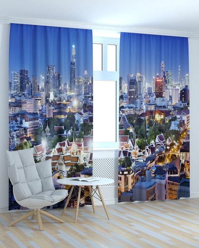 Фотоштори DECOLIV Місто Принт 06-070 Тюль