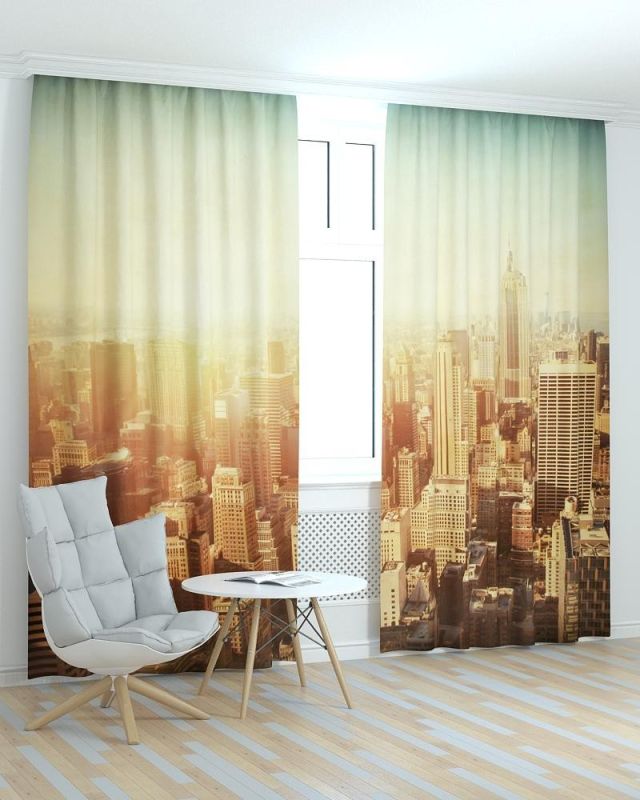 Фотоштори DECOLIV Місто Принт 06-071 Тюль
