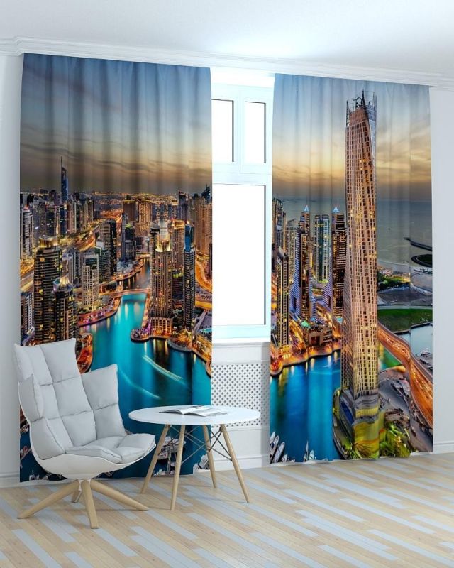 Фотоштори DECOLIV Місто Принт 06-072 Тюль