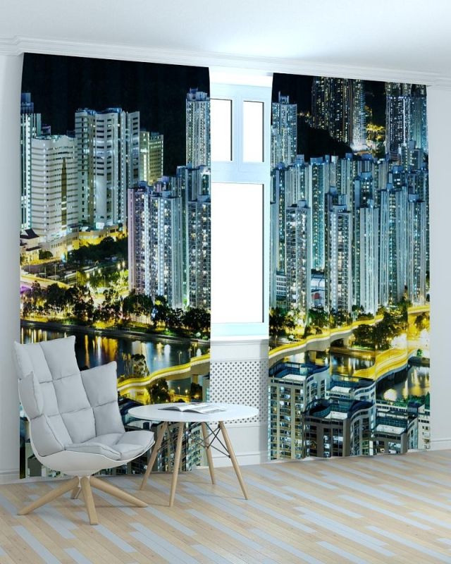 Фотоштори DECOLIV Місто Принт 06-089 Тюль